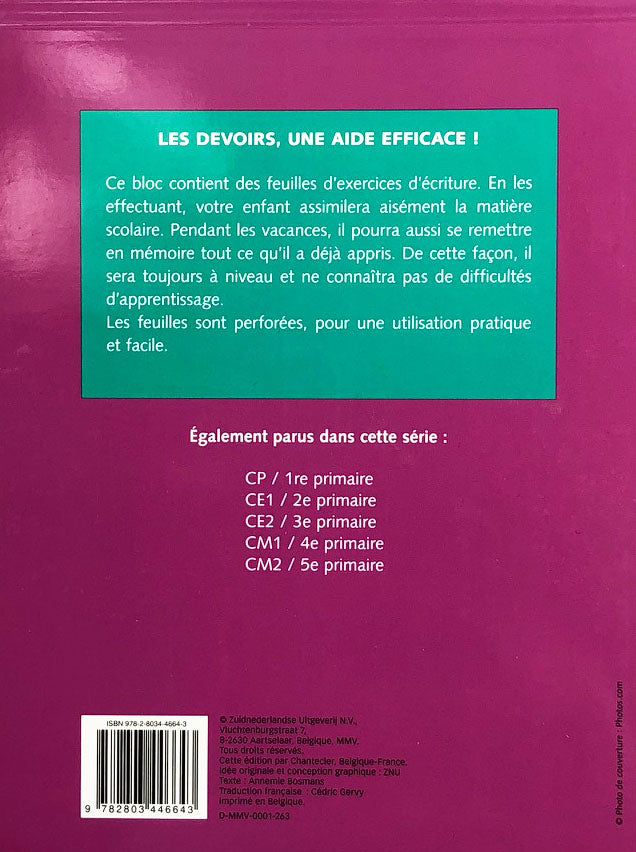6-7 ans - Ecriture - 3P-4P harmos Appuis scolaires La family shop