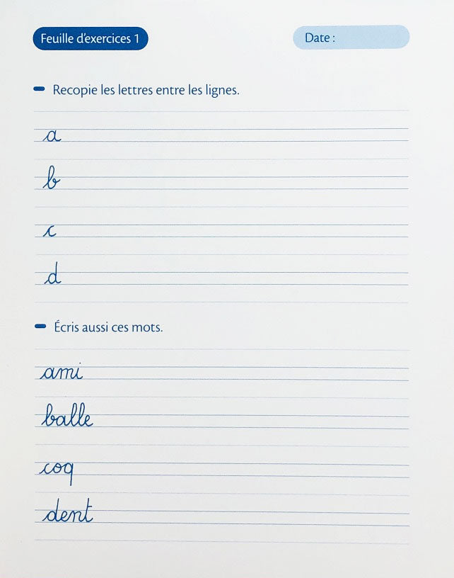 6-7 ans - Ecriture - 3P-4P harmos Appuis scolaires La family shop