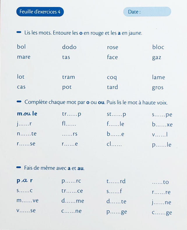 6-7 ans - Ecriture - 3P-4P harmos Appuis scolaires La family shop