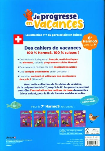 6ème HarmoS vers la 7ème - Cahier de vacances - Maths, français, allemand Cahiers de vacances OLF