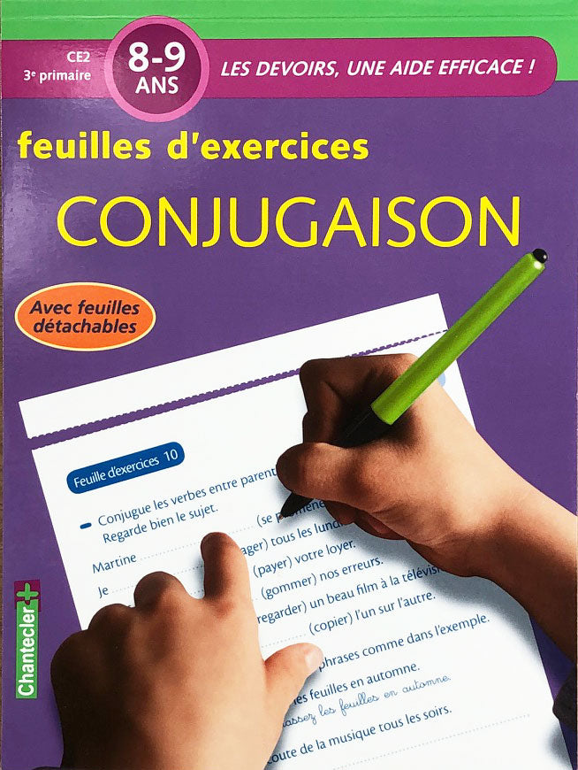 8-9 ans - Exercices de conjugaison - 5ème - 6ème harmos Appuis scolaires La family shop