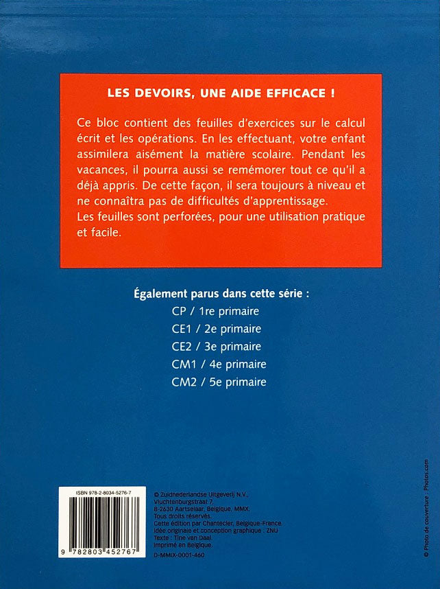 8-9 ans - Exercices Calcul écrit et opérations - 4ème - 5ème harmos Appuis scolaires La family shop