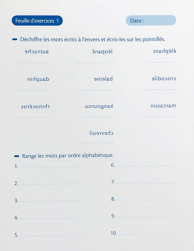 9-10 ans - Exercices Orthographe et vocabulaire - 6ème - 7ème harmos Appuis scolaires La family shop