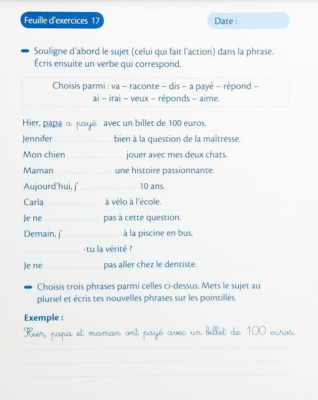 9-10 ans - Exercices Orthographe et vocabulaire - 6ème - 7ème harmos Appuis scolaires La family shop