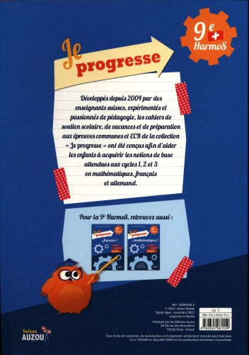 9ème Harmos - Je progresse en allemand Appuis scolaires La family shop