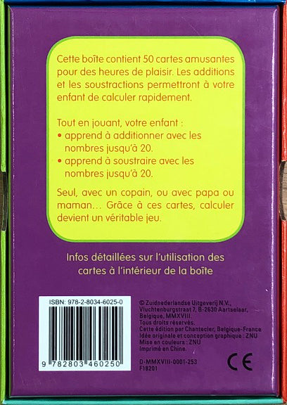 Cartes: Jeu de maths: j'apprends à additionner et soustraire - 6 - 7 ans - 3 - 4P Harmos Jeux & loisirs créatifs La family shop