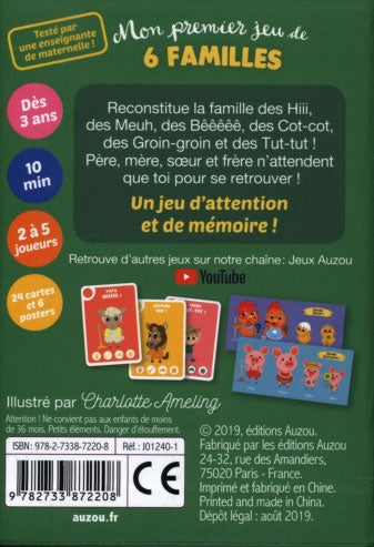 Cartes: Mon premier Jeu des six familles: en route pour la ferme Jeux & loisirs créatifs La family shop