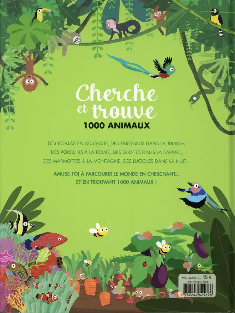 Cherche et Trouve 1000 animaux Livres La family shop