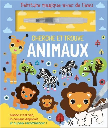 Cherche et trouve animaux - Peinture à l'eau magique - Enfant 0 - 3 ans Jeux & loisirs créatifs La family shop