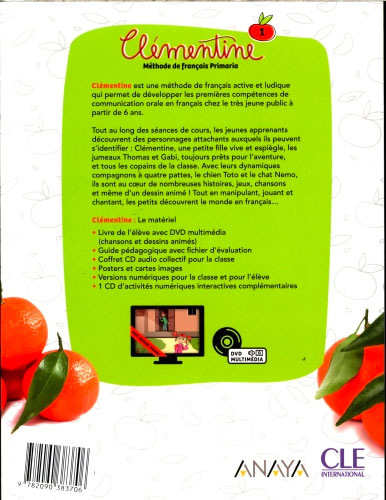 Clémentine : méthode de français pour les petits enfants. FLE - Volume 1 Livres La family shop
