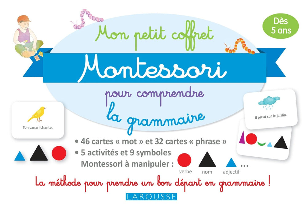 Coffret grammaire Montessori : comprendre la grammaire Montessori & Steiner La family shop