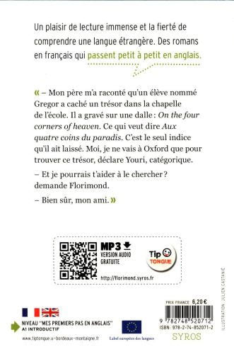 A1 - 7P - Florimond à la recherche du Oxford Treasure - Texte en français, partiellement en anglais Livres La family shop