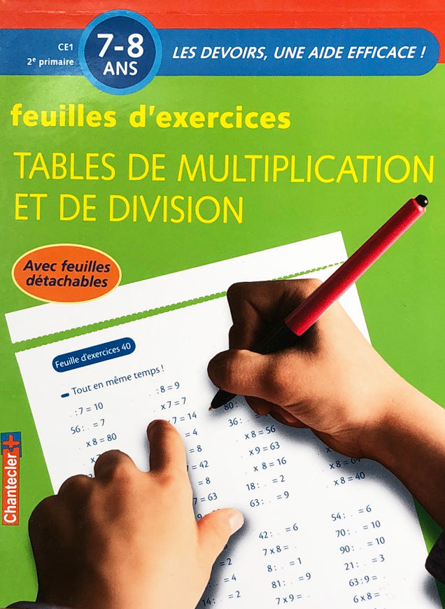 7-8 ans - Tables de multiplication et de division - 3ème-4ème harmos Appuis scolaires La family shop