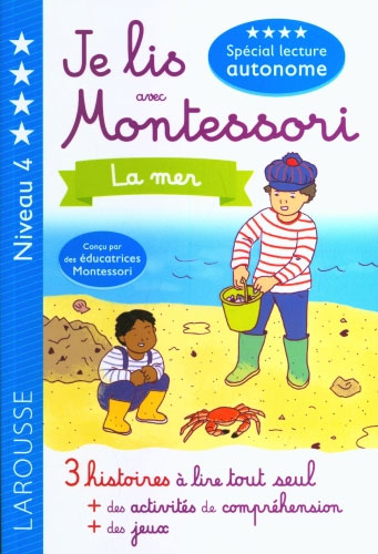 La Mer - Je lis avec Montessori - Lettres en lié (cursive) - N4 Montessori & Steiner La family shop