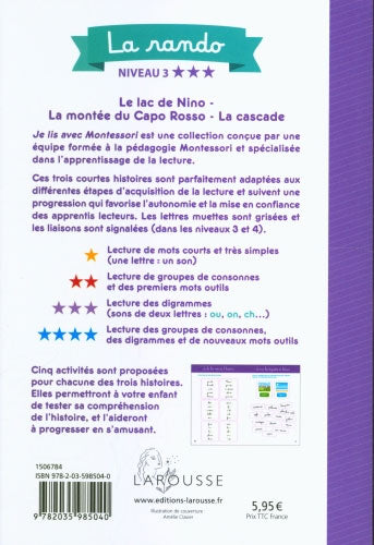 La Rando - Je lis avec Montessori - Lettres en lié (cursive) - N3 Montessori & Steiner La family shop