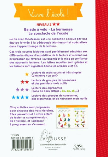Vive l'école - Je lis avec Montessori - Lettres en lié (cursive) - N2 Montessori & Steiner La family shop