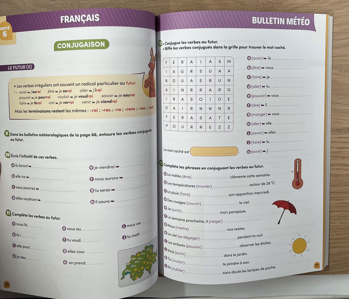 Mon année de 6P - Klorophile - Maths- Français - Allemand - 6ème harmos Appuis scolaires OLF