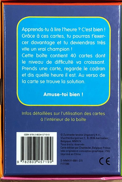 Cartes: apprendre à lire l'heure - 6 - 9 ans - 3 - 6P Harmos Jeux & loisirs créatifs La family shop