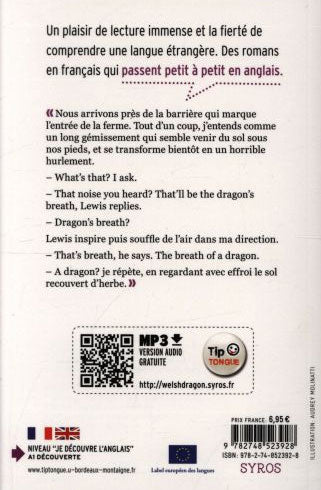 A1 - 8P - La Malédiction du Welsh Red Dragon - Texte en français et anglais Livres OLF