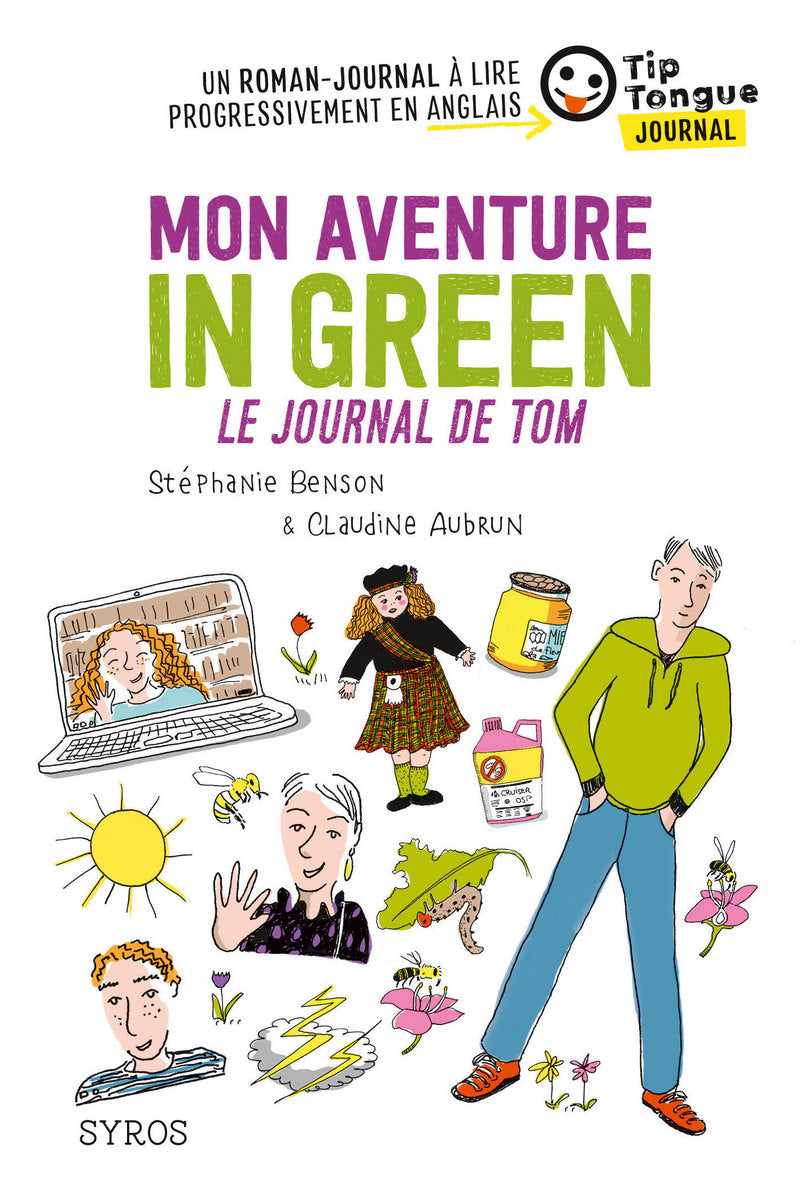 A1 - 7-8P - Mon aventure in green - Le journal de Tom. Texte en français, partiellement en anglais Livres OLF