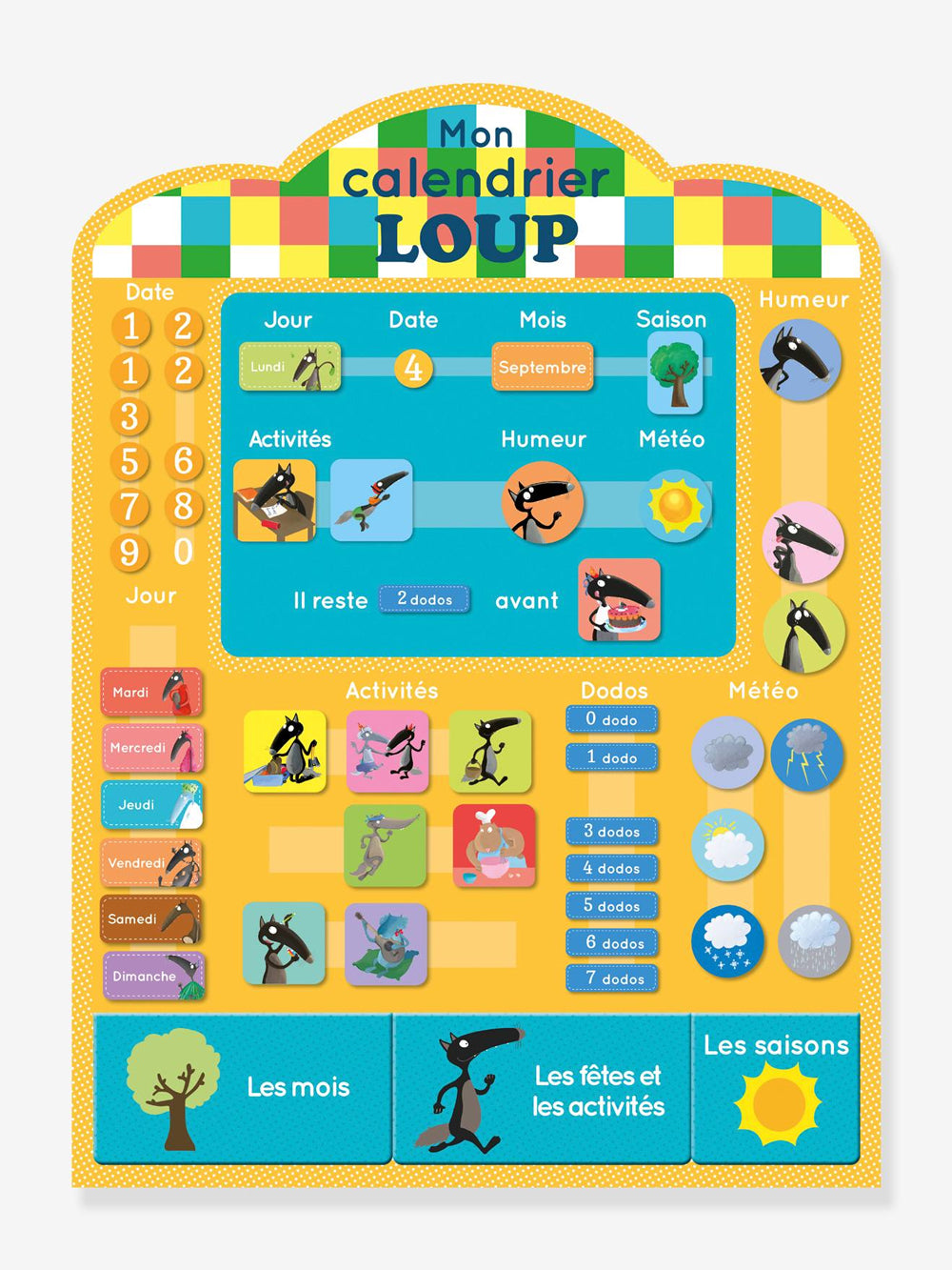 Mon calendrier en tissu avec Loup - dès 3 ans Jeux & loisirs créatifs La family shop
