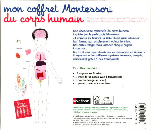 Coffret : Mon coffret Montessori du corps humain - Dès 6-9 ans Montessori & Steiner La family shop