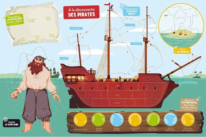 Coffret: À la découverte des pirates - Enfant dès 5 ans Jeux & loisirs créatifs La family shop
