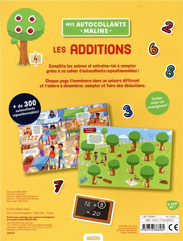 Cahier de jeux: 1 et 2ème harmos - Autocollants Les additions Cahiers de jeux La family shop