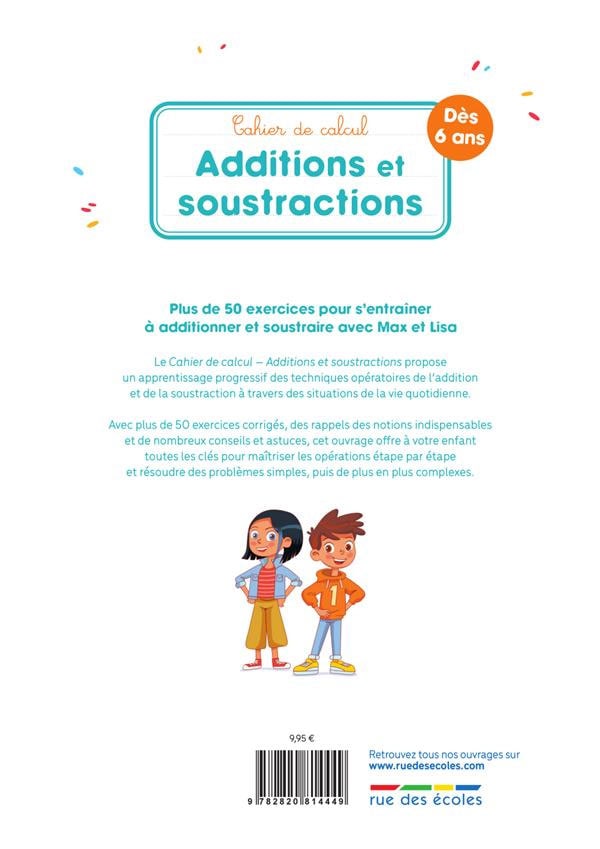 Cahier de calcul mental - Additions et soustractions - Dès 6 ans - (3-4ème harmos) Appuis scolaires La family shop