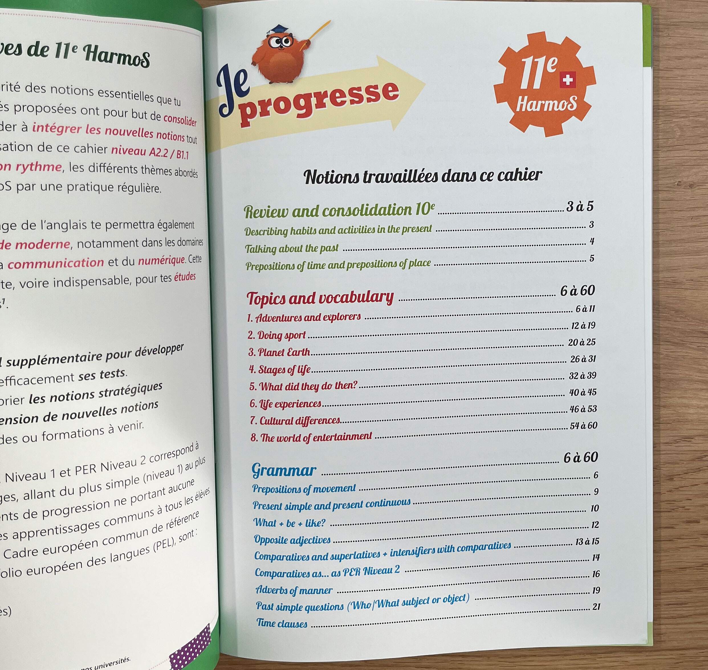 11ème HarmoS - Je progresse en Anglais. Appuis scolaires OLF