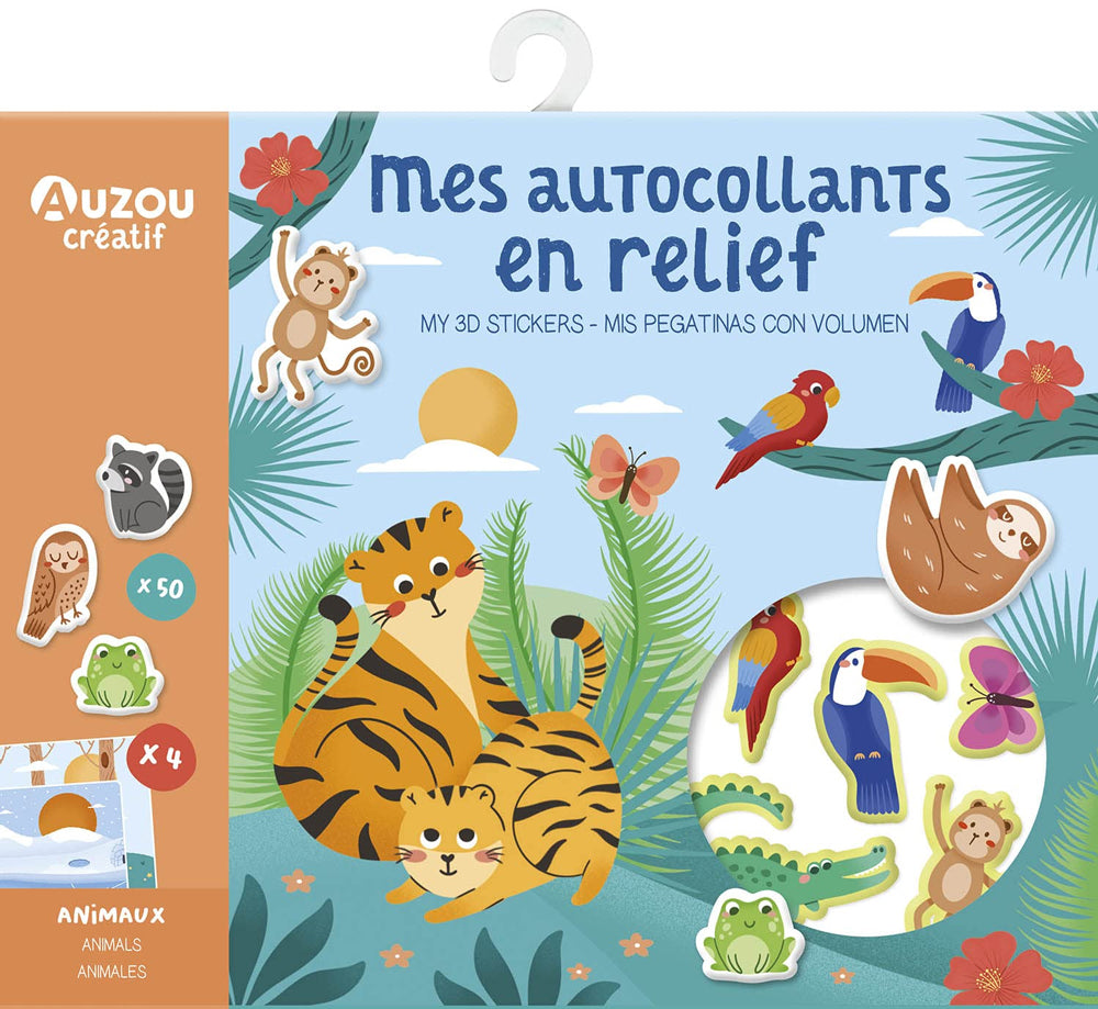 Mes autocollants en relief - animaux Jeux & loisirs créatifs La family shop