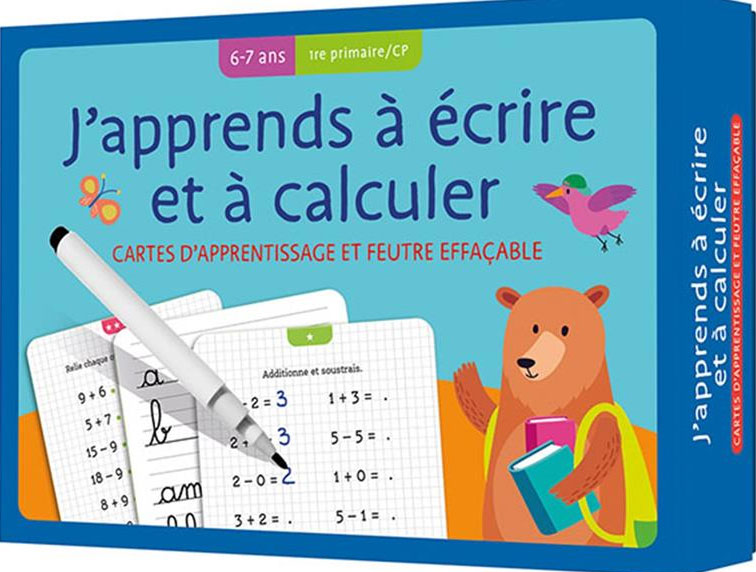 Coffret j'apprends à écrire et calculer - Dès 6 ans - 2-3 P Appuis scolaires La Family Shop