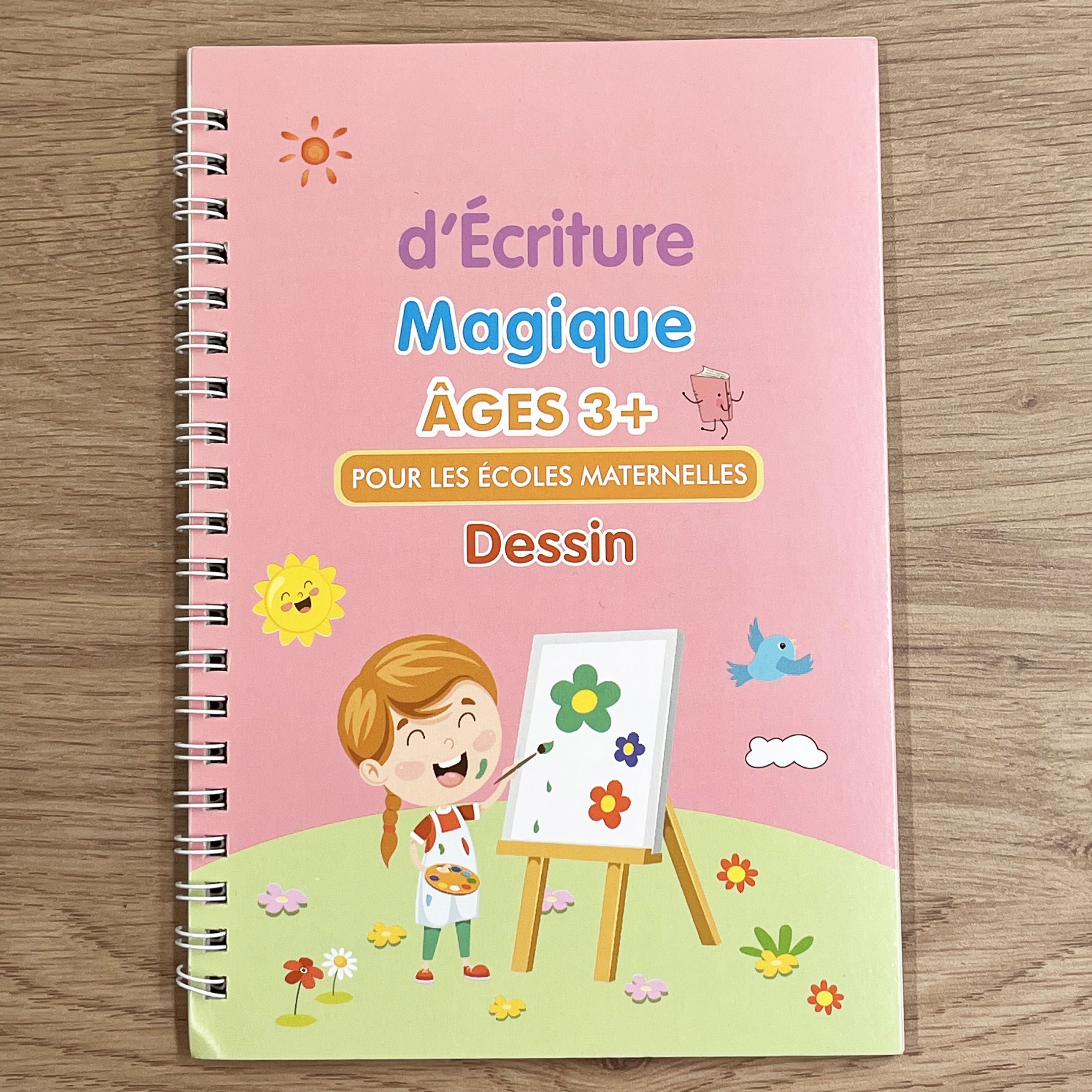 Cahier d'écriture magique - calcul, alphabet, chiffres et dessin - 1-2-3P Appuis scolaires La Family Shop