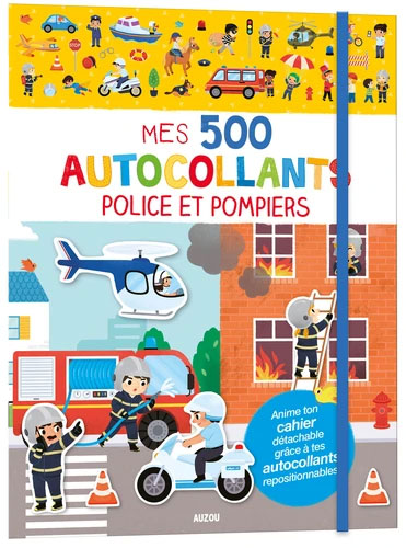 Mes 500 autocollants - Police et pompiers - De 3 à 5 ans Cahiers de jeux OLF