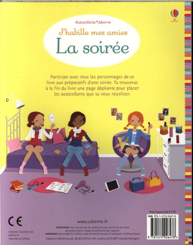 La soirée - autocollants - album Cahiers de jeux La family shop