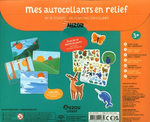 Mes autocollants en relief - animaux Jeux & loisirs créatifs La family shop