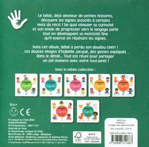 Bébé a perdu Doudou - Livre d'éveil en signe - 6 mois Livres La family shop