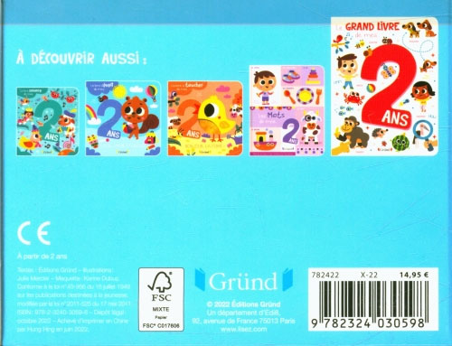 La p'tite bibliothèque de mes 2 ans - Coffret en 6 volumes - 2 ans Livres La family shop