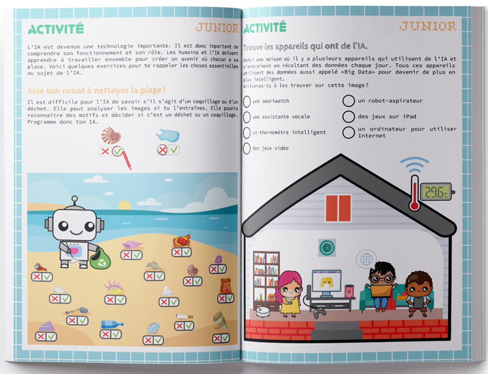 Mon premier cahier d'activités sur l'intelligence artificielle - IA Cahiers de jeux La Family Shop