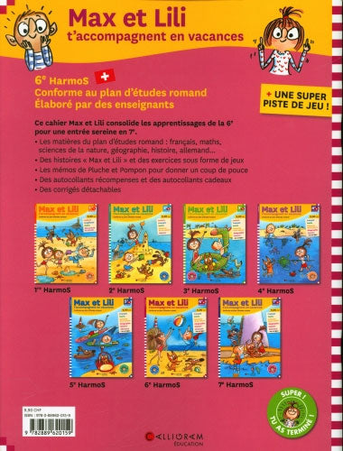 6ème Harmos - Cahier de vacances de Max et Lili Cahiers de vacances OLF