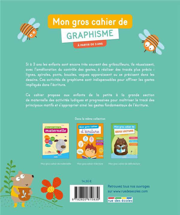 Mon gros cahier de graphisme - dès 3 ans Cahiers de jeux La Family Shop