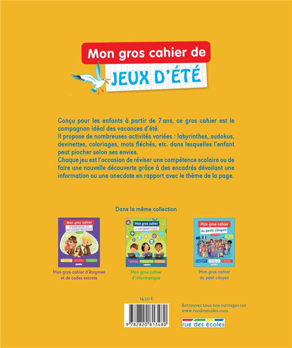 Mon gros cahier de jeux d'été Cahiers de jeux OLF