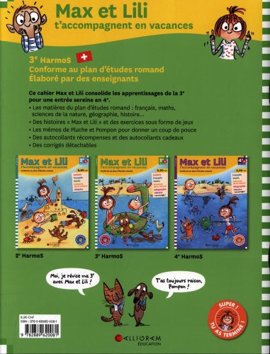 3ème Harmos - Max et lili t'accompagnent en vacances Cahiers de vacances OLF