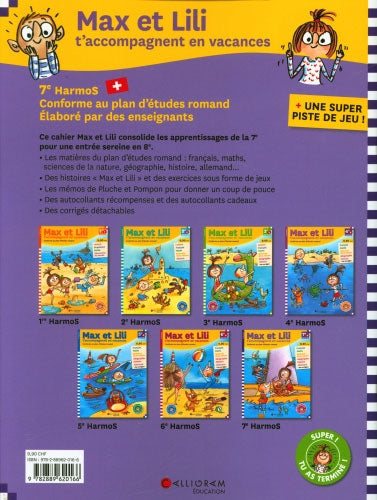 7ème Harmos vers la 8ème - Max et Lili t'accompagnent en vacances Cahiers de vacances OLF