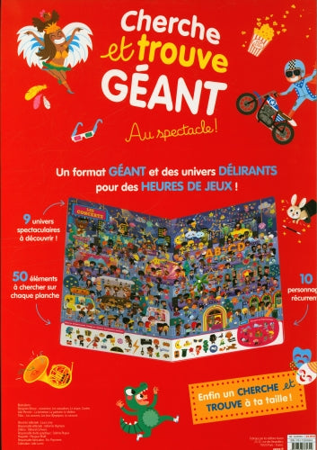 Cherche et trouve géant : au spectacle ! Livres La Family Shop