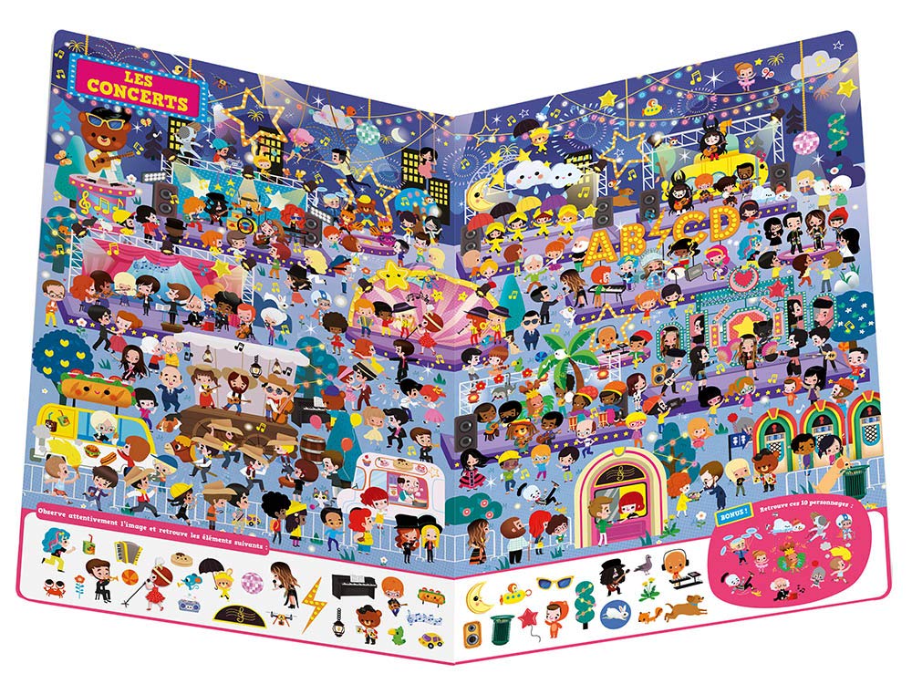 Cherche et trouve géant : au spectacle ! Livres La Family Shop