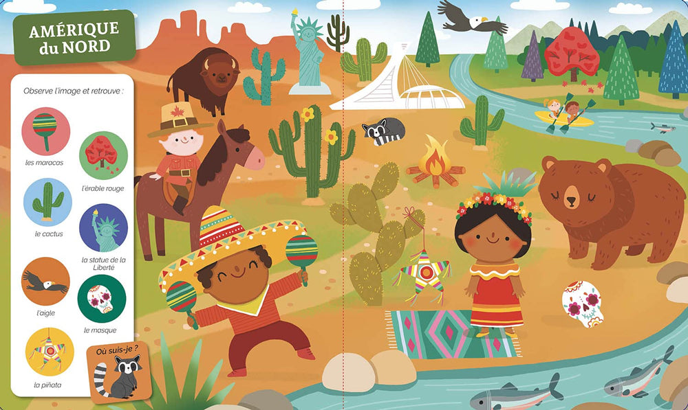 Cherche et trouve des tout-petits - Autour du monde Livres OLF