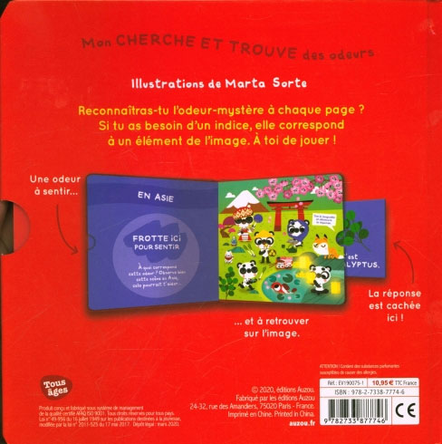 Mon Cherche et trouve des odeurs - autour du monde Livres La family shop