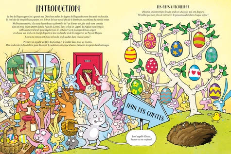 Cherche et trouve: où sont cachés le lapin et les oeufs de Pâques ? Cahiers de jeux La family shop