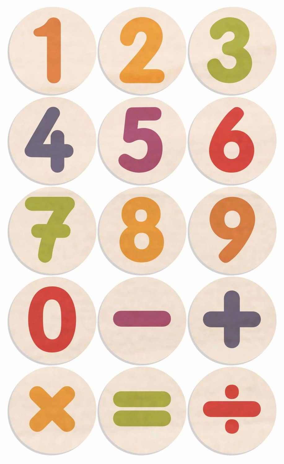 1 ou 2 lots de tampons avec lettres, chiffres, ponctuation et symboles  mathématiques